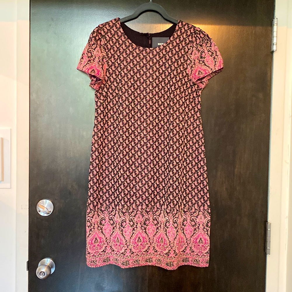 NWOT Maeve iridescent pink/black dress in size M